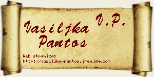 Vasiljka Pantoš vizit kartica